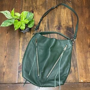 Rebecca Minkoff Moto Double Zip Hobo dark green and gold Bag